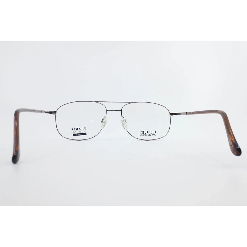 Boardroom Classics BC 534 Gunmetal Stainless Steel 180 Flex Aviator Frames 56-17